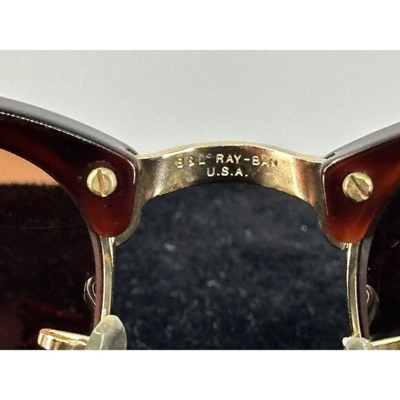 VINTAGE RAY-BAN CLUBMASTER W0366 WYAS TORTOISE BROWN FRAMES (C8-04) - Picture 12 of 16